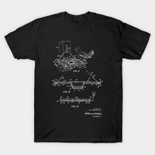 Bird Feeder Device Vintage Patent Hand Drawing T-Shirt